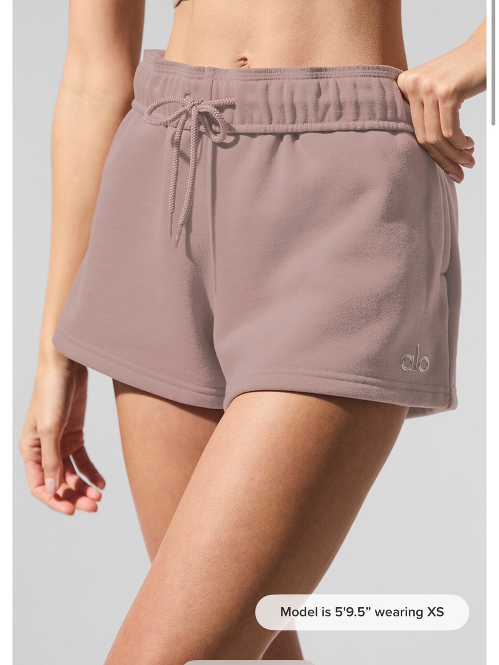 ALO Yoga Taupe Athletic Fleece Shorts